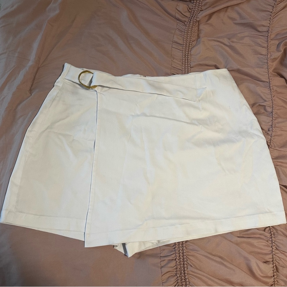 INC White Wrap Skort for Women - Picture 2 of 10